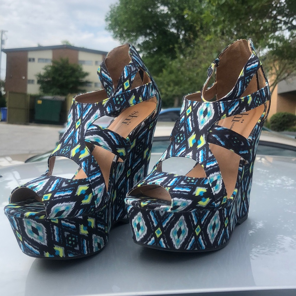 Colorful Wedge heels